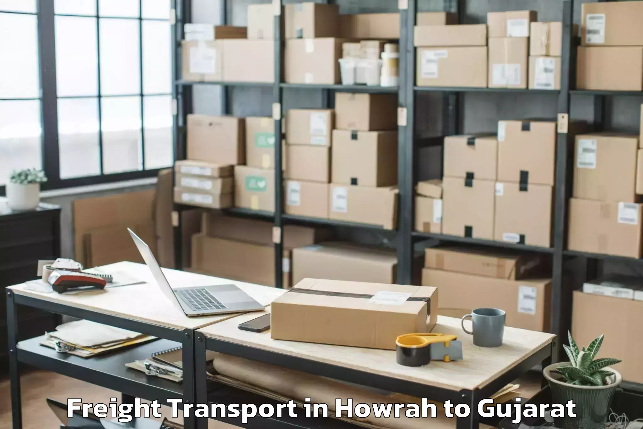 Top Howrah to Jasdan Freight Transport Available